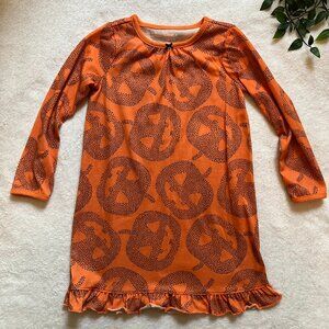 Carter’s Halloween Pumpkin Nightgown 2T-3T | Orange Long Sleeve Sleepwear VGUC
